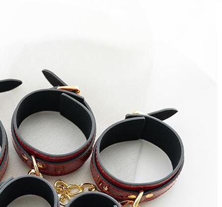 Bondage Brightening Leather Handcuffs Foot Cuffs Alternative Toys
